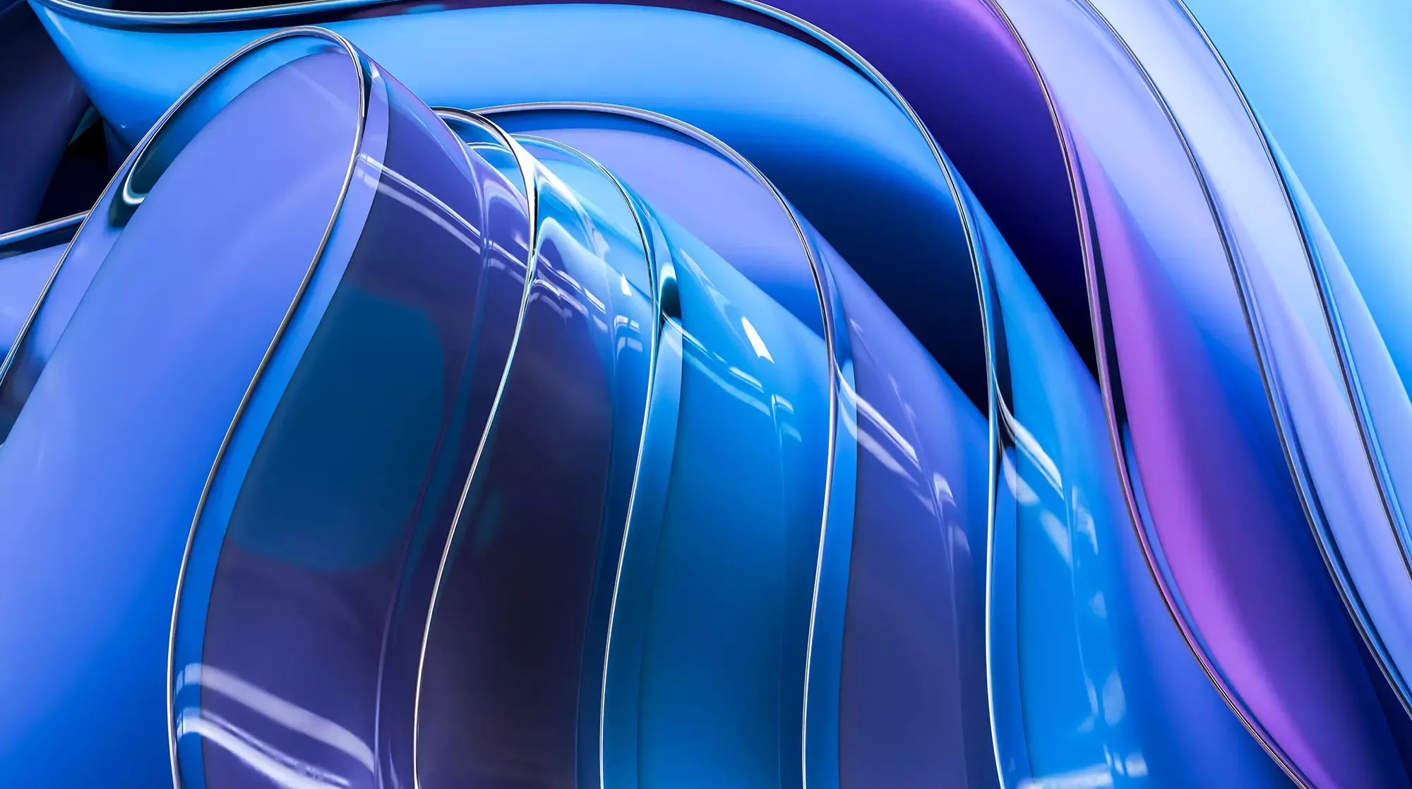 Purple and blue abstract waves