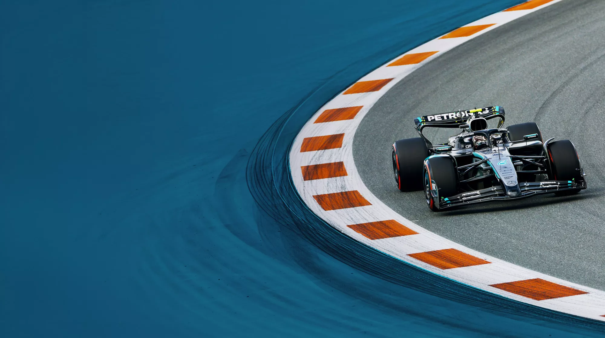 Mercedes-AMG PETRONAS F1 Car on Track